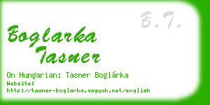 boglarka tasner business card